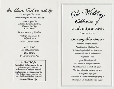 storyboard wedding program