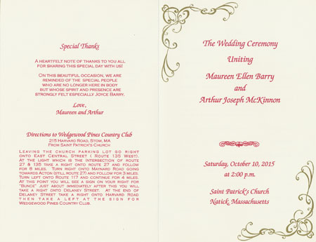 cover2 wedding program